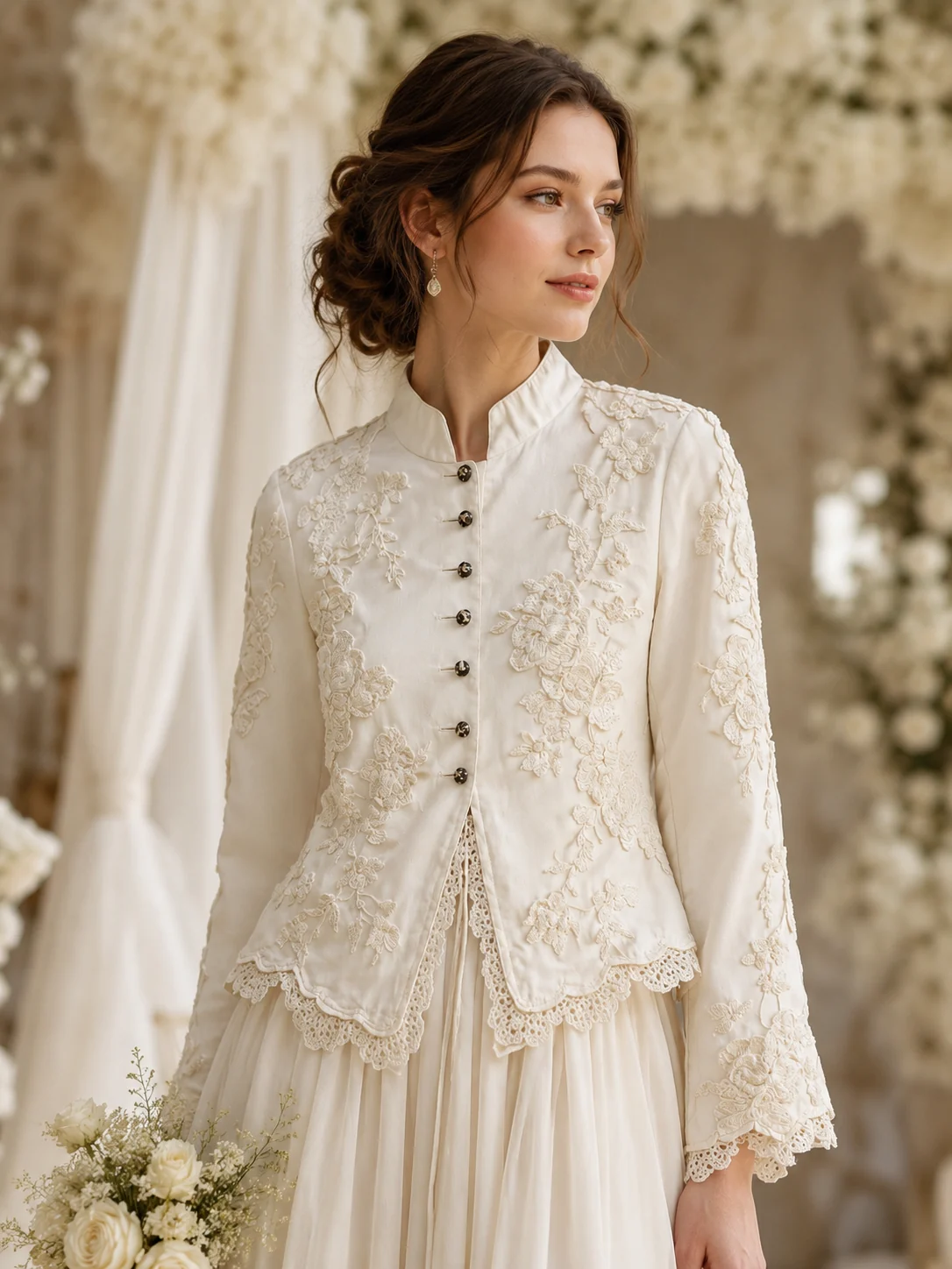 Campaign / Ivory embroidered jacket